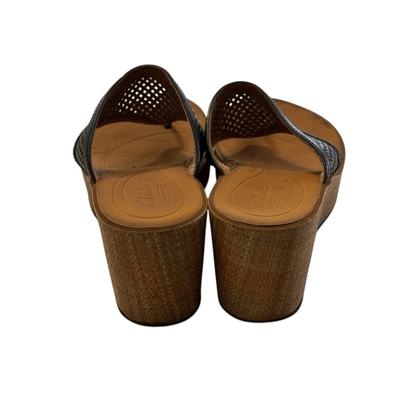 Clarks Collection Womens Avaleen Ocean Platform Wedge Thong Sandals Black Size 9 - Picture 6 of 10